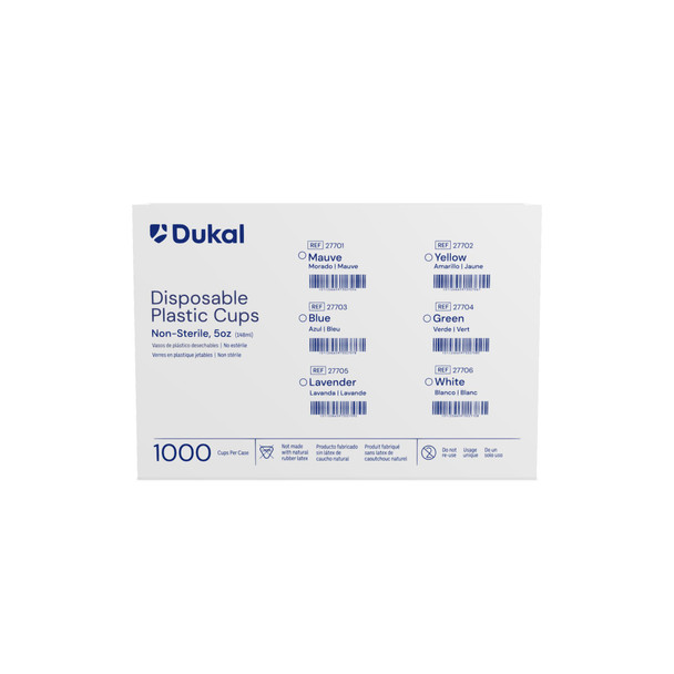 Dukal Plastic Cups – 5 oz, Mauve Color, Rolled Edge for Comfort, Non-Sterile, 1000/Case, 7.35 lb