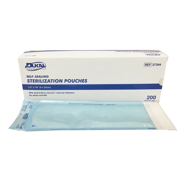 Dukal Sterilization Pouches – Self – Sealing, 3.5 X 10 in Size, 200/bx Packaging – brand_name Dukal