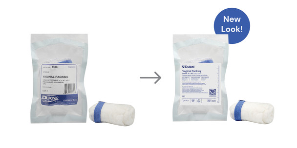 Dukal Sterile X-Ray Detectable Vaginal Packing – 100% Cotton, 4 in x 36 in, 1/PK, 100 PK/CS
