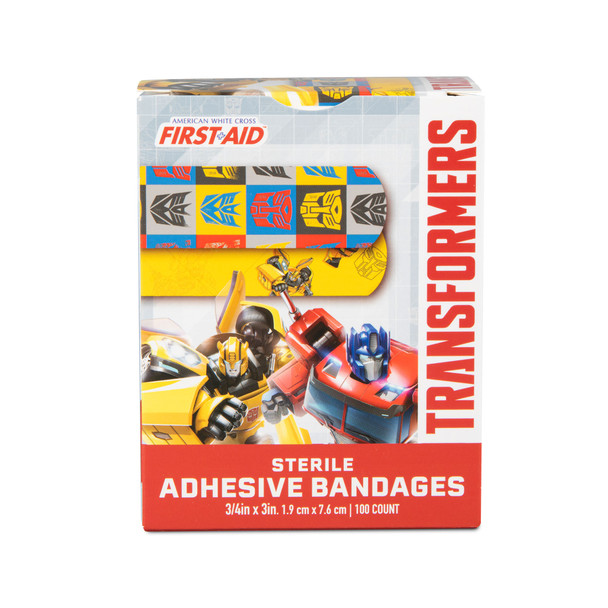 Dukal American Transformers Adhesive Bandages – Stat Strip Wrapper, 3/4 x 3 in, Sterile, 100/BX, 12 BX/CS