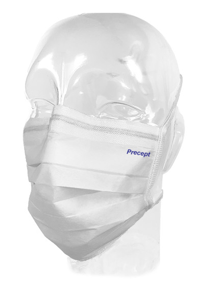 Dukal Precept Sensitive Skin Plus Surgical Mask – ASTM Level 1, Color-Free, Latex-Free, Soft Sewn Ties
