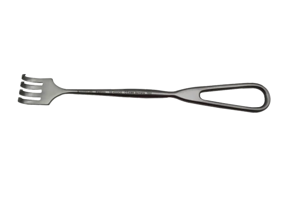 Dukal Aspen Volkman Sharp 4-Prong Retractor – 9 in Length, Reusable, Latex-Free Surgical Instrument