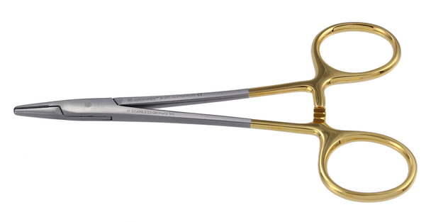 Dukal Needle Mayo-Hegar Needle Holder – Tungsten Carbide Jaws, 5 in Length, Reusable, Latex-Free