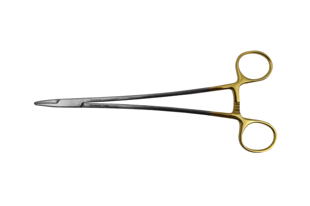 Dukal Needle Crile-Wood Needle Holder – Tungsten Carbide Jaws, 8 in Length, Reusable, Latex-Free