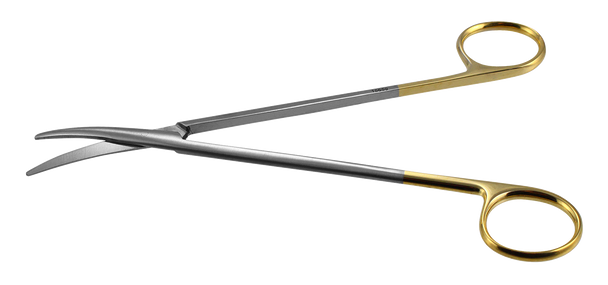 Dukal Aspen Metzenbaum Left Curved Surgical Scissors – 7 in Length, Reusable, Tungsten Carbide Edges