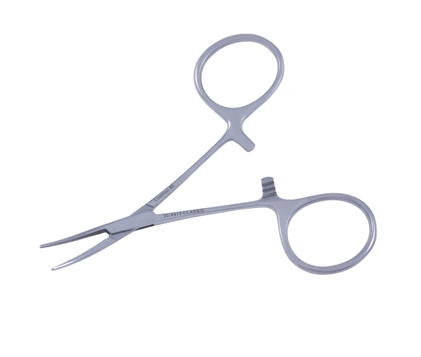 Dukal Mosquito Curved Delicate Forceps – 3 7/8 in Length, Reusable, Latex-Free, Precision Surgical Instrument