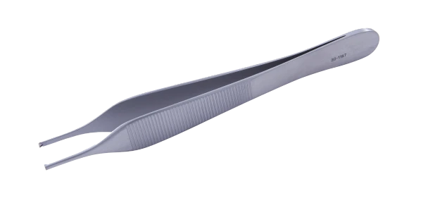 Dukal Aspen Adson Tissue Forceps – 2x3 Teeth, 5 in Length, Reusable, Latex-Free Surgical Instrument