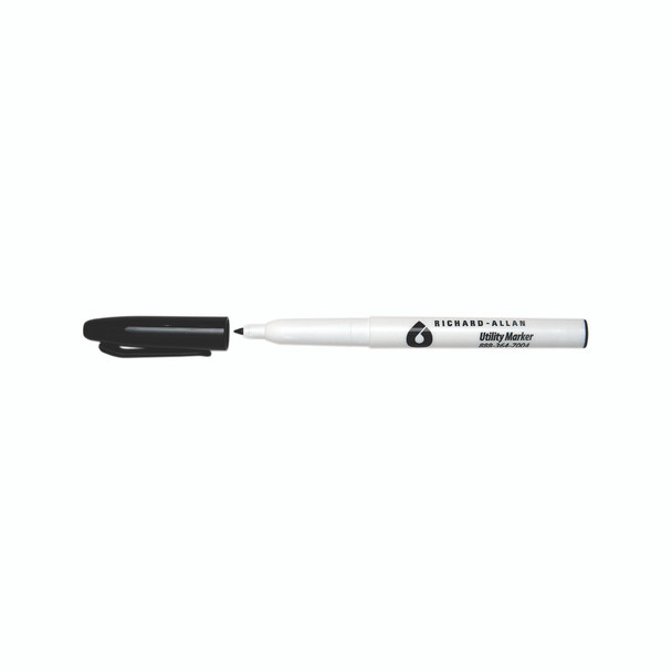 Dukal Aspen Utility Marker – Black Waterproof Ink, Sterile, Single-Use, Regular Tip, Latex-Free