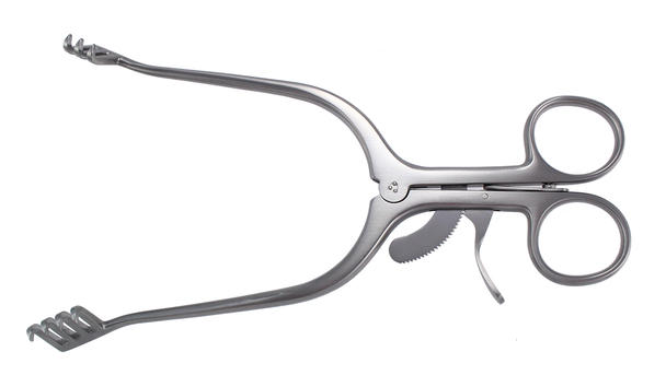 Dukal Aspen Weitlaner Retractor – Sharp 3 x 4 Prong, 7 2/3 in Length, Reusable, Latex-Free