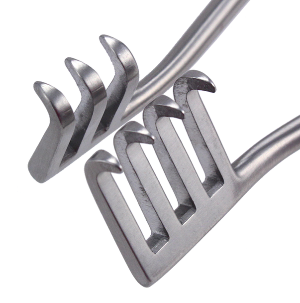 Dukal Aspen Weitlaner Retractor – Sharp 3 x 4 Prong, 7 2/3 in Length, Reusable, Latex-Free