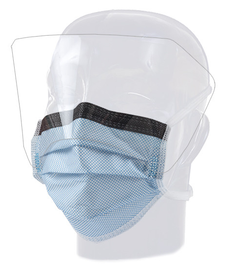 Dukal Aspen Precept Fluidgard 160 Anti – Fog Surgical Mask with Anti – Glare Shield – ASTM Level 3