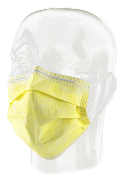 Dukal Precept Fluid Resistant Procedure Mask – ASTM F2100 Level 1, Yellow, Latex-Free, Single-Use, Non-Sterile