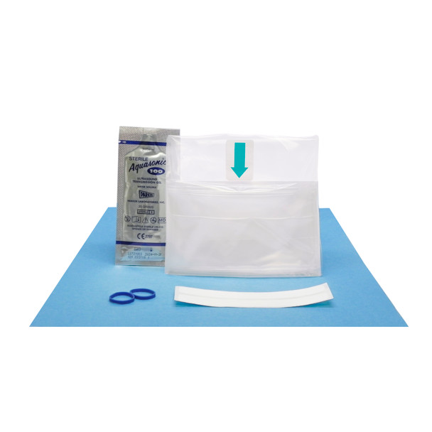 Dukal Aspen Sterile Soft Probe Cover Kit – 6 x 96 in, 3D End, Polyurethane/Polyethylene, Telescopic Fold