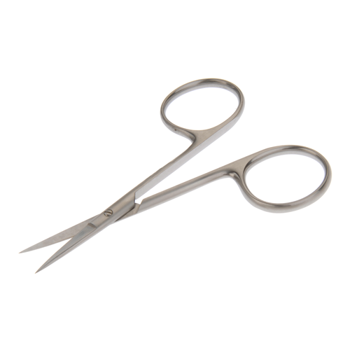 Dukal Aspen Iris Scissors, Straight, Delicate, Large Ring – 4 in Length, Reusable, Ophthalmic Surgery
