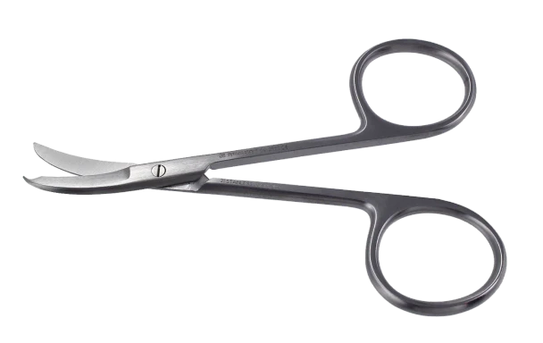 Dukal Shortbent Stitch Scissors – Reusable Surgical Instrument, Latex-Free, Designed for General Surgery