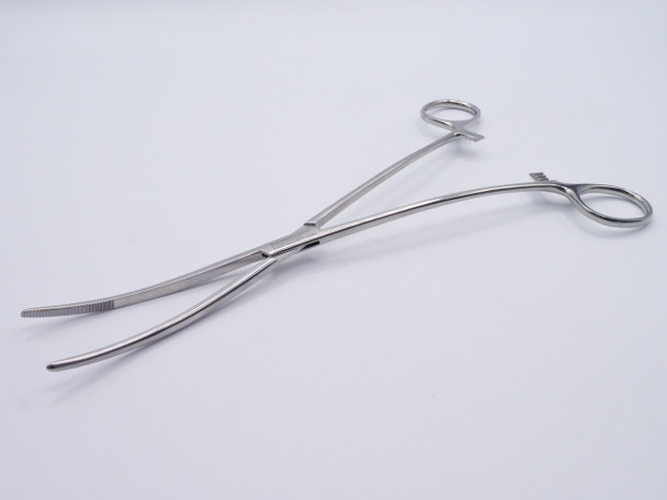 Dukal Aspen Bozeman Dressing Forceps – Curved, 10 1/4 in, Reusable, Latex-Free, OBGYN Surgery