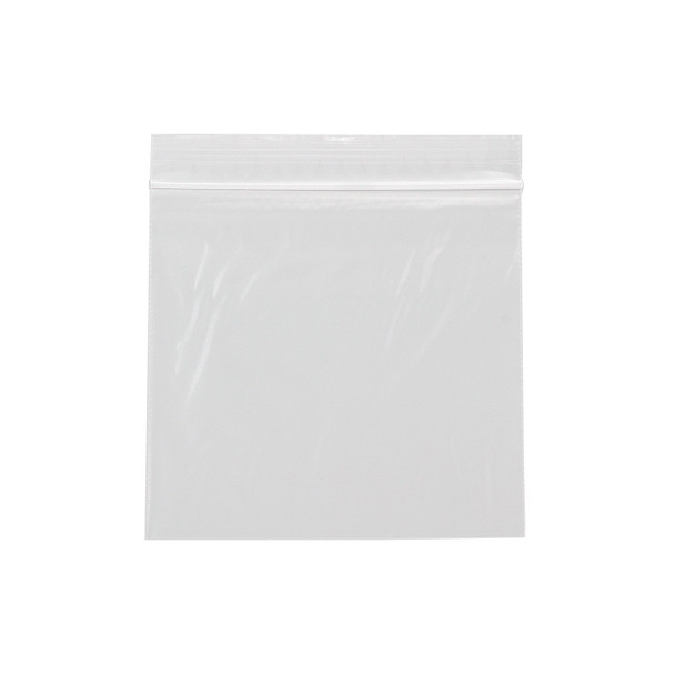 Medgen Reloc-Zippit Zip Closure Bags – 4mil Plain No Print, 6 x 6 in, Clear, 100/pack, Thick White Zipper
