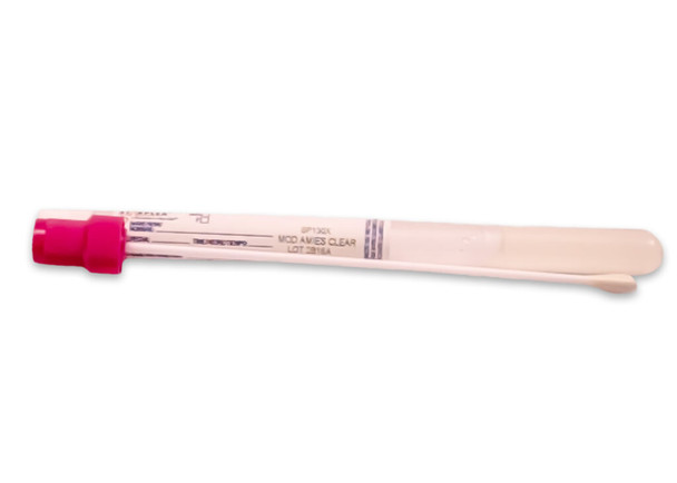 Medgen Amies Starswab II Amies Clear Rayon Swab – Sterile, Single Magenta Cap, 10 Bags of 50 Each, 500/Case