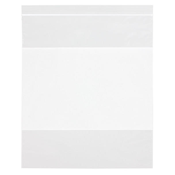 Medgen Reloc – Zippit Zip Closure Bags – 2 Mil Writable White Block, 12 X 15 in, Clear, , – 100/pack