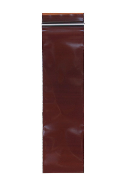Medgen UV Protection Zip Bags – Amber Color, 2.5 X 9 in, , , USP 66 – 1 Compliant – 100/pack