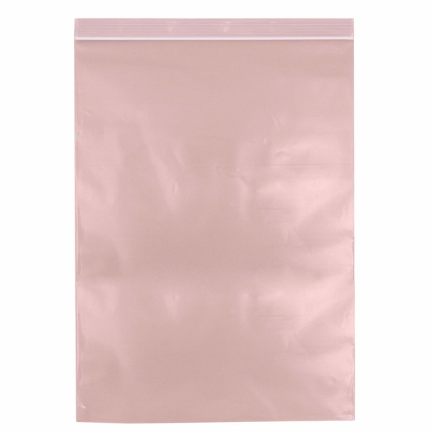 Medgen Anti-Static Zip Bags – Pink Tint, 13 x 18 in, Electrostatic Free, 2 Mil Thickness, 100/pack