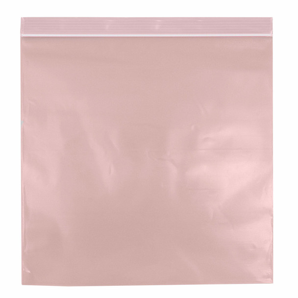 Medgen Anti – Static Zip Bags – Pink Tint, 12 X 12 in, 2 Mil, Writable White Block, , – 100/pack