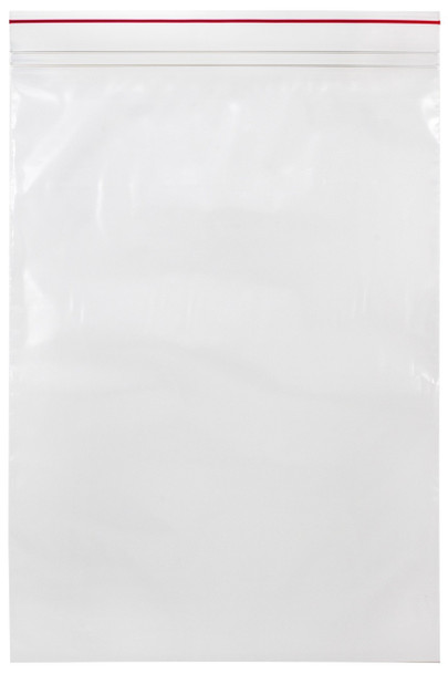 Medgen Minigrip Red Line Zip Closure Bags – Double Zipper, 13 x 18 in, 6mil Thickness, Clear, 250/case