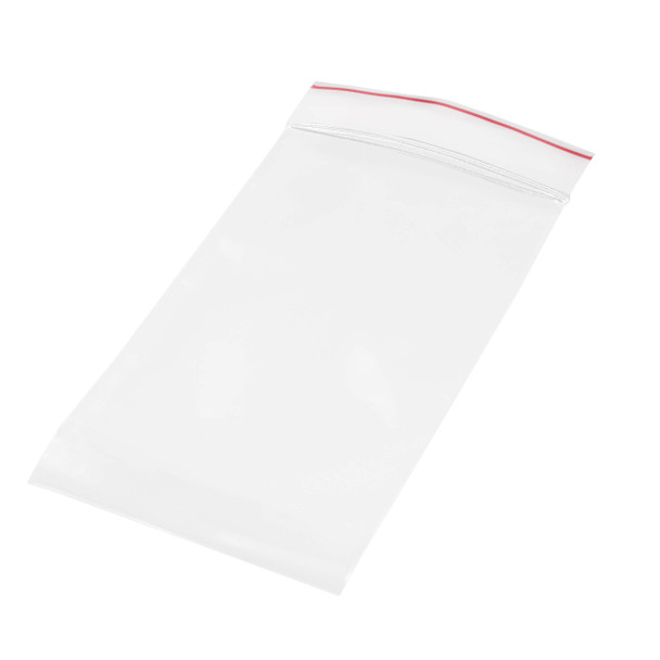 Medgen Minigrip Red Line Zip Closure Bags – 2 Mil Plain, 3 x 4 in Size, Clear, DispenserBag Packaging