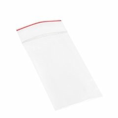 Medgen Minigrip Red Line Zip Closure Bags – 2 Mil Plain No Print, Rugged Zipper, 2 X 3 in, Clear, 10/100