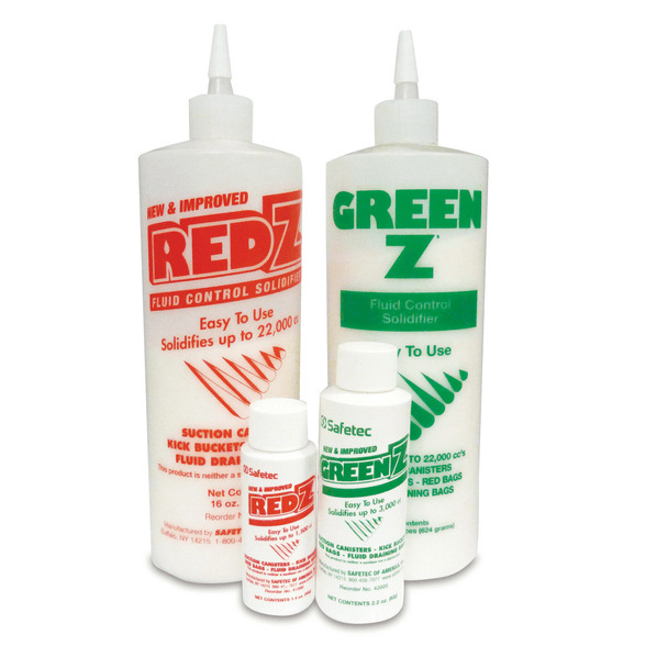 Medgen Green Solidifier – Solidifies up to 22,000cc, 22 oz Size, 12/Case Packaging, Biodegradable Bags