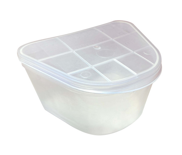 Medgen Denture Cups – Translucent, 2x4x3 in Size, 200 per Case, Durable Storage for Dental Appliances