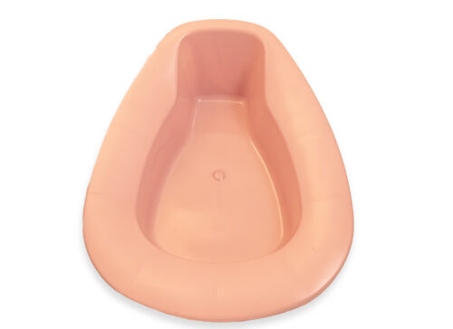 Medgen Bedpans Stackable Bedpan – 15 x 11.4 x 4.6 x 2.6 in, 2.25 qt Capacity, Dusty Rose, 50 Bulk