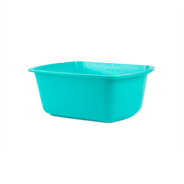 Medgen Wash Rectangular Wash Basin – 7 qt (6.6 L) Capacity, 13 x 10 x 5 in, Turquoise, 50/Case