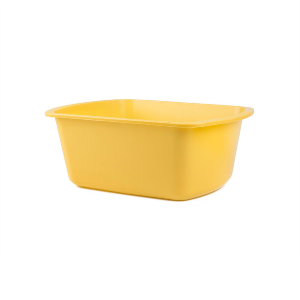 Medgen Rectangular Wash Basin – 7 qt (6.6 L) Capacity, 13 x 10 x 5 in, Gold Color, 50/Case, Durable Plastic