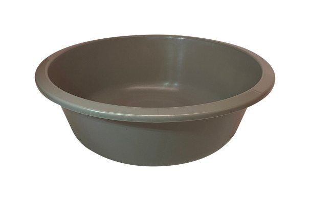 Medgen Wash Basin – 5 Qt Capacity, 12 in Diameter, Gray, Round Shape, 50/Case, 3.9 in Depth