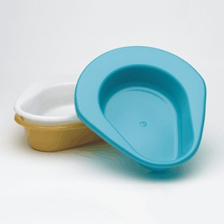Medgen Bedpans Stackable Bedpan – 250 lb Weight Capacity, 2 Qt (1.9 L) Capacity, 13 X 12 X 3.1 in, Turquoise