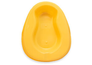 Medgen Bedpans Stackable Bedpan – Gold Color, 1.75 Qt Capacity, 250 lb Weight Limit, 15 X 11 X 4.4 X 2.5