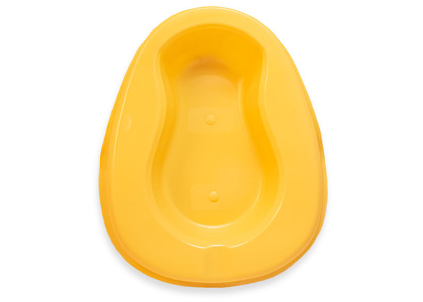 Medgen Bedpans Stackable Bedpan – Gold Color, 1.75 Qt Capacity, 250 lb Weight Limit, 15 X 11 X 4.4 X 2.5