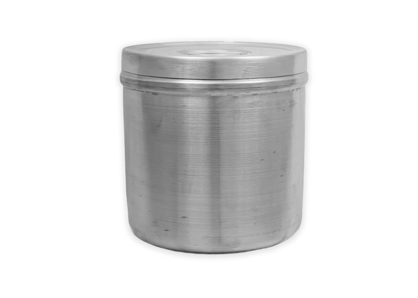 Medgen Dressing Stainless Steel Dressing Jar – 1.9l Capacity, Recessed Lid Handles, 5 X 6 3/4