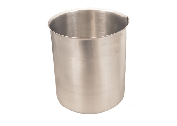 Medgen Stainless Steel Beaker/Griffins/Oil Cup – 4000 mL Capacity, 6 1/8 x 8 1/8 in Dimensions