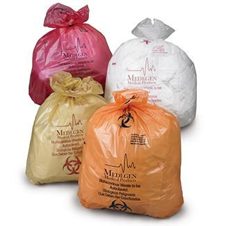 Medgen Autoclavable Biohazard Waste Bags – Polypropylene with Indicator, Flat Seal, Coreless Roll, 20–30 gal