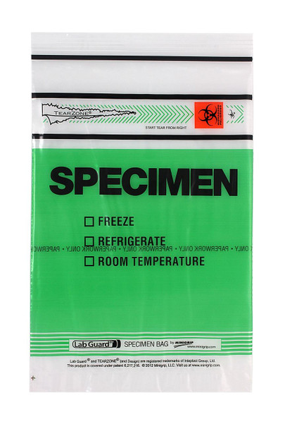 Medgen Lab Color Coded Zip Closure Specimen Bags – 6×9 in, Single Zip, Color Blocks for Segregation