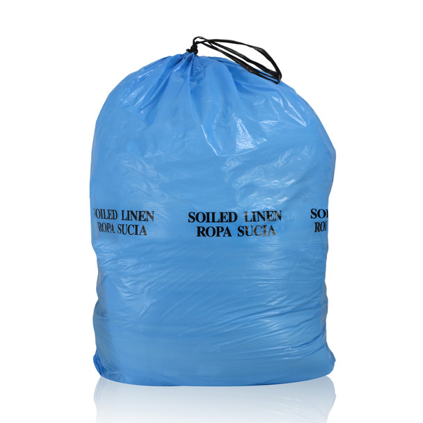 Medgen Laundry and Linen Bags – Flat Seal, Coreless Roll, Draw Tape, 30.5×41 in, 1.20mil Gauge, 20-30 gal