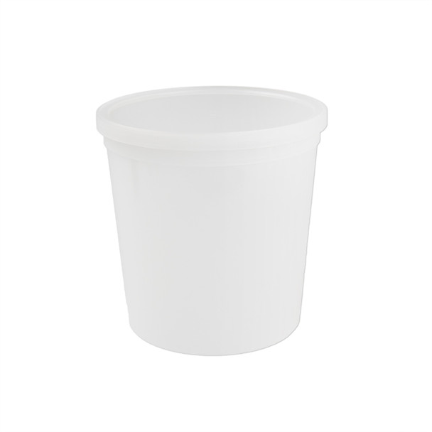 Medgen Laboratory Container with Snap on Lid – 84 oz Capacity, Translucent Base and Lid, Non-Sterile, 50/Case