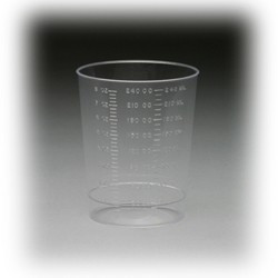 Medgen Tumblers Intake and Measuring Container – 8 oz Capacity, Clear Base, 20 Bags of 25 per Case