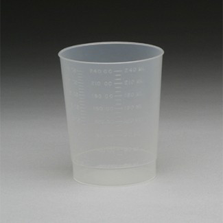 Medgen Tumblers Intake and Measuring Container – Translucent, 8 oz (230 mL) Capacity, 20 Bags of 25 Each