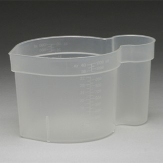 Medgen Measuring Graduates – 40 oz/1200 mL Capacity, Built-In Syringe Holder, Stackable Design