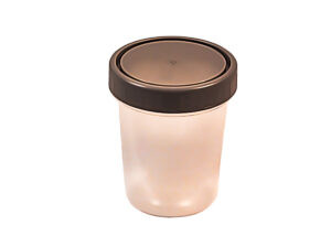 Medgen Gent-L-Kare Standard Specimen Container – 4 oz (120 mL) Capacity, Polyethylene Lid, 100/Case