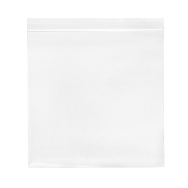 Medgen Reloc Zip Closure Bags – 8 x 8 in, Clear, 4mil, 100/pack, Secure Thick White Zipper