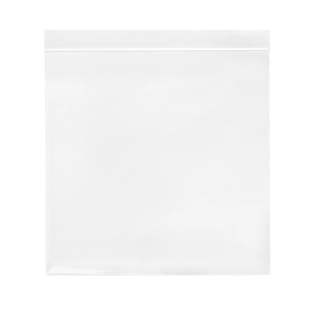 Medgen Reloc-Zippit Zip Closure Bags – 8 x 8 in, Clear, 2 Mil, Biodegradable, Writable White Block, 100/pack